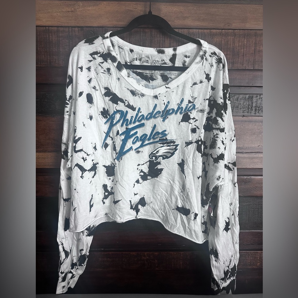 NWT Women's Majestic Threads Black and White Philadelphia Eagles Jaylen Hurts